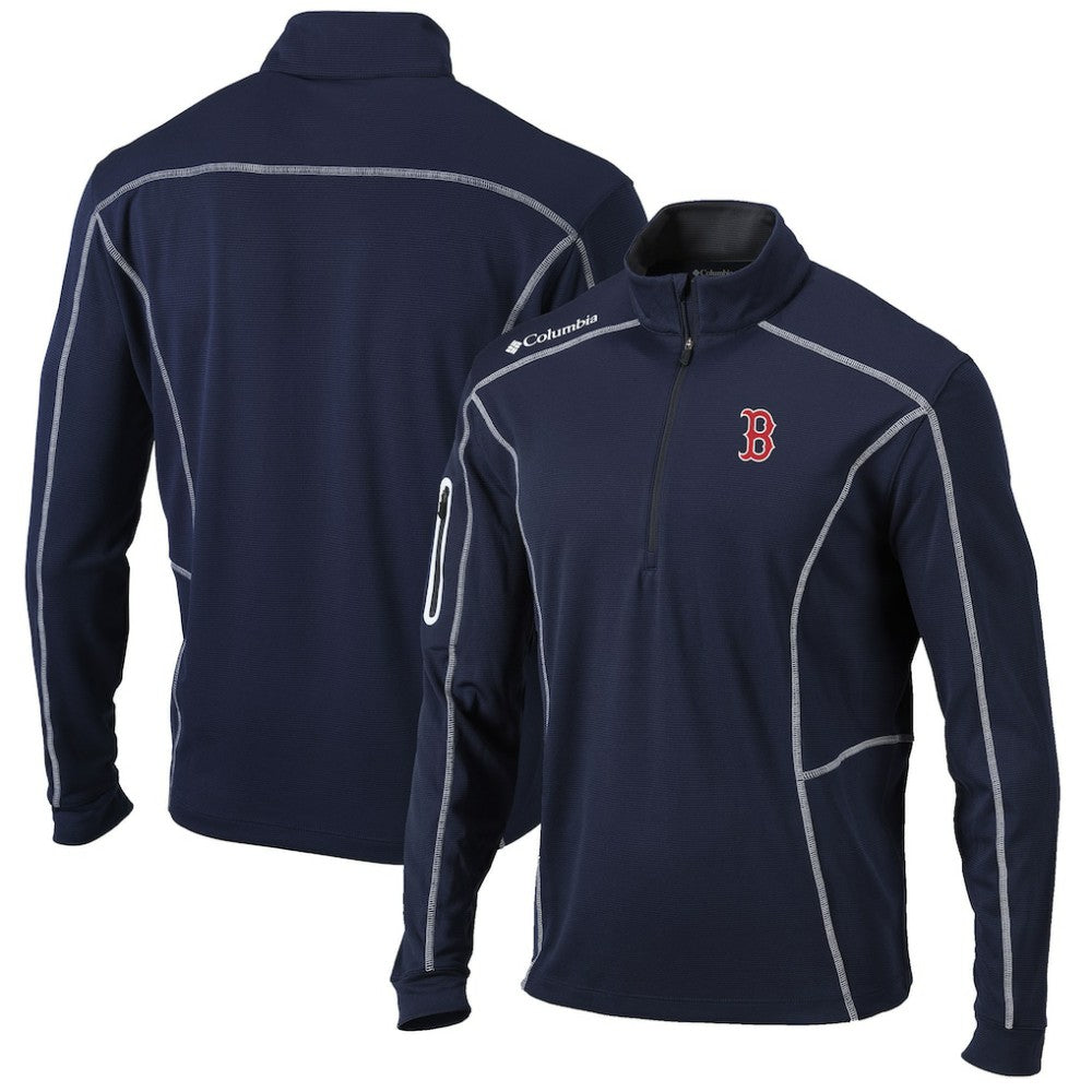 Boston Red Sox Shotgun Omni-Wick Quarter-Zip Pullover Jacket Navy