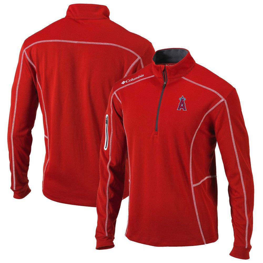Los Angeles Angels Shotgun Omni-Wick Quarter-Zip Pullover Jacket Red