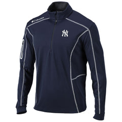 New York Yankees Shotgun Omni-Wick Quarter-Zip Pullover Jacket Navy