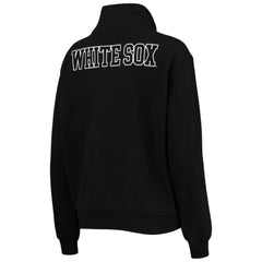 Chicago White Sox The Wild Collective Women's Two-Hit Quarter-Zip Pullover Top Black