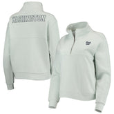 Washington Nationals The Wild Collective Women's Two-Hit Quarter-Zip Pullover Top Light Blue