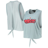 Boston Red Sox The Wild Collective Women's Open Back Twist-Tie Tank Top Light Blue