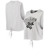 Chicago White Sox The Wild Collective Women's Open Back Twist-Tie Tank Top White