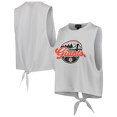 San Francisco Giants The Wild Collective Women's Open Back Twist-Tie Tank Top White