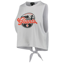 San Francisco Giants The Wild Collective Women's Open Back Twist-Tie Tank Top White