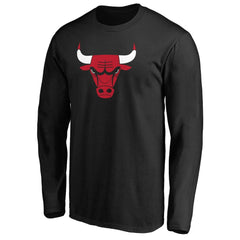 Chicago Bulls Primary Team Logo Long Sleeve T-Shirt sale - Black outlet