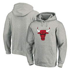 Chicago Bulls Primary Mascot Logo Pullover Hoodie - Heathered Gray shop