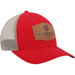 Washington Nationals Rawhide Trucker Snapback Hat Red/Natural
