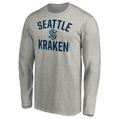 Seattle Kraken Victory Arch Long Sleeve T-Shirt - Heathered Gray T-shirts