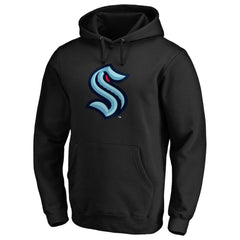 Seattle Kraken Primary Team Logo Pullover Hoodie - Black Hoodies