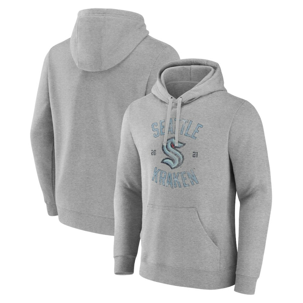 Seattle Kraken Heritage Pullover Hoodie - Heathered Gray Hoodies