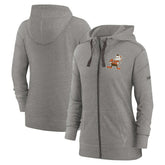 Cleveland Browns Women's Gym Vintage Full-Zip Hoodie - Heather Charcoal outlet