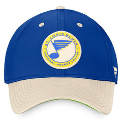 St. Louis Blues Fanatics True Classics Retro Flex Hat - Royal/Khaki Hats