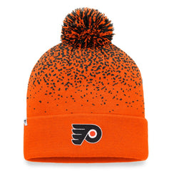 Philadelphia Flyers Fanatics Iconic Gradient Cuffed Knit Hat with Pom - Orange Hats