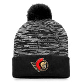 Ottawa Senators Fanatics Defender Cuffed Knit Hat with Pom - Black Hats