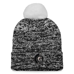 Ottawa Senators Fanatics Women's Glimmer Cuffed Knit Hat with Pom - Black Hats