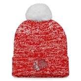 Chicago Blackhawks Fanatics Women's Glimmer Cuffed Knit Hat with Pom - Red Hats