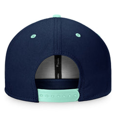 Seattle Kraken Fanatics Heritage City Two-Tone Snapback Hat - Deep Sea Blue/Light Blue Hats