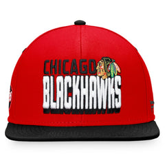 Chicago Blackhawks Fanatics Heritage Retro Two-Tone Snapback Hat - Red/Black Hats