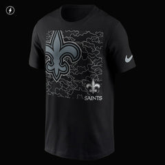 New Orleans Saints RFLCTV T-Shirt - Black sale