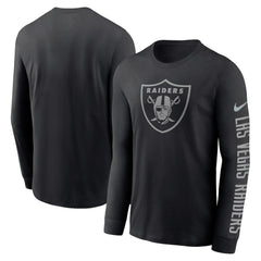 Las Vegas Raiders RFLCTV Name and Logo T-Shirt - Black on sale