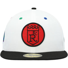 Kansas City Royals Primary Eye 59FIFTY Fitted Hat White/Black