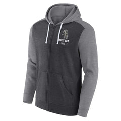 Chicago White Sox Blown Away Full-Zip Hoodie Heathered Charcoal/Heathered Gray