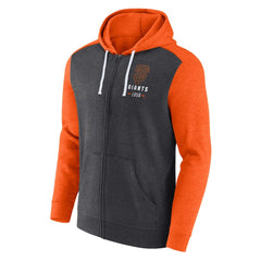 San Francisco Giants Blown Away Full-Zip Hoodie Heathered Charcoal/Heathered Orange