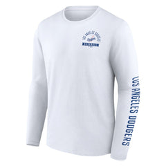 Los Angeles Dodgers Pressbox Long Sleeve T-Shirt White