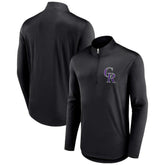 Colorado Rockies Tough Minded Lightweight Quarter-Zip Pullover Black