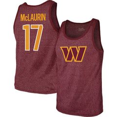 Terry McLaurin Washington Commanders Majestic Threads Player Name & Number Tank Top - Heathered Burgundy for sale