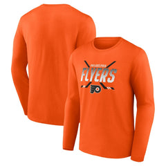 Philadelphia Flyers Fanatics Covert Long Sleeve T-Shirt - Orange T-shirts