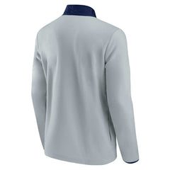 Seattle Kraken Fanatics Hockey Polar Fleece Quarter-Snap Jacket - Gray/Navy Jackets