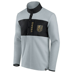 Vegas Golden Knights Fanatics Hockey Polar Fleece Quarter-Snap Jacket - Gray/Black Jackets