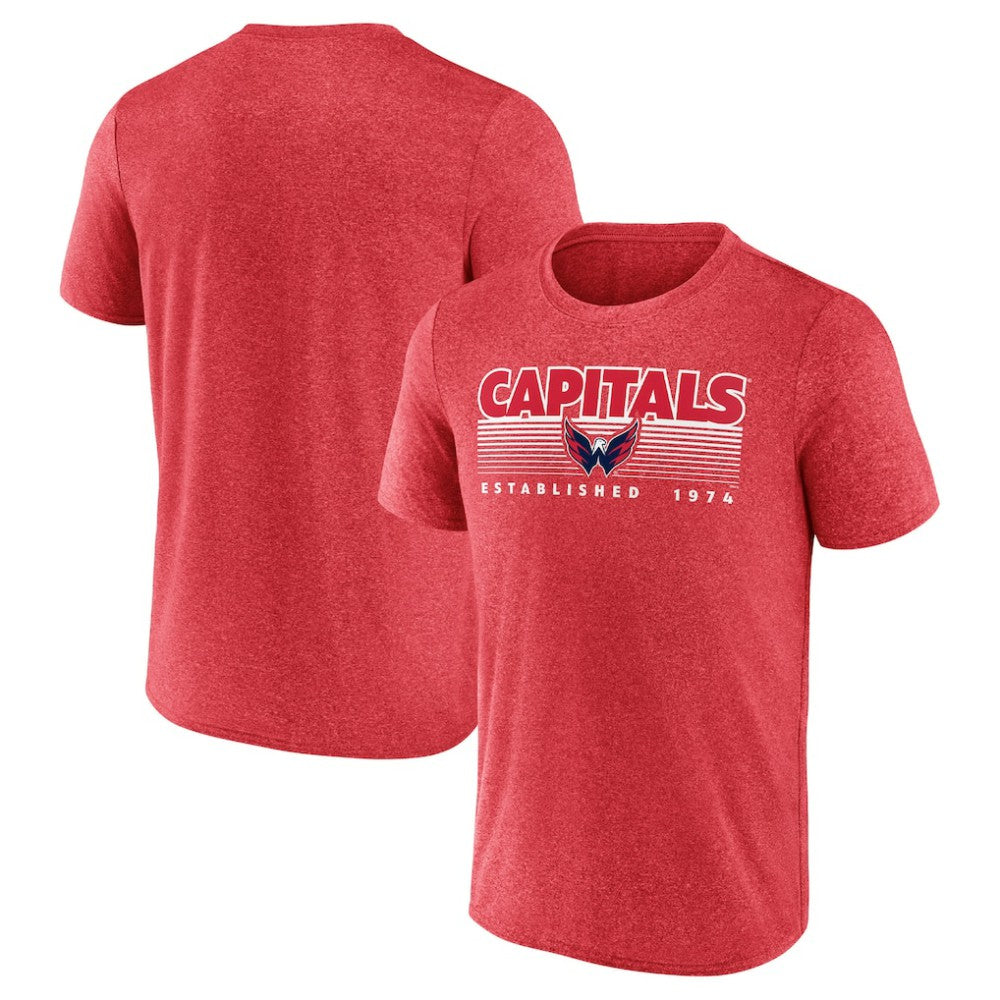Washington Capitals Fanatics Prodigy Performance T-Shirt - Heathered Red T-shirts