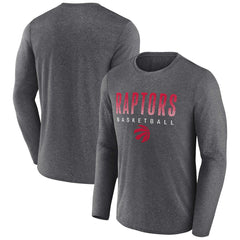 Toronto Raptors Where Legends Play Iconic Practice Long Sleeve T-Shirt - Heathered Charcoal discount