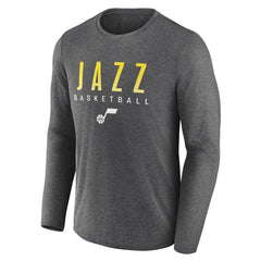 Utah Jazz Where Legends Play Iconic Practice Long Sleeve T-Shirt - Heather Charcoal shop