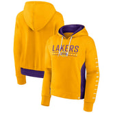Los Angeles Lakers Women's Iconic Halftime Colorblock Pullover Hoodie - Gold outlet