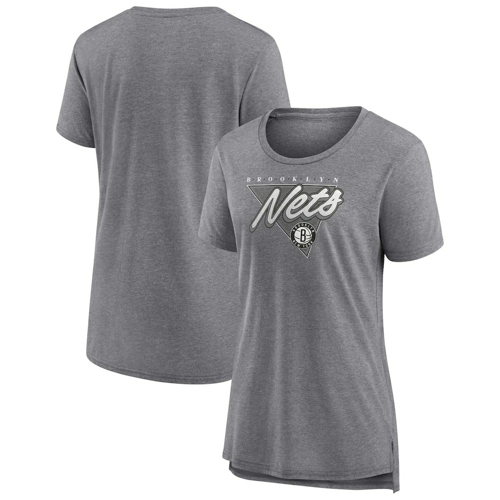 Brooklyn Nets Women's True Classics Tri-Blend T-Shirt - Heathered Gray for sale