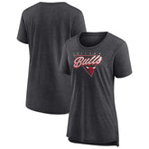 Chicago Bulls Women's True Classics Tri-Blend T-Shirt sale - Heathered Charcoal shop