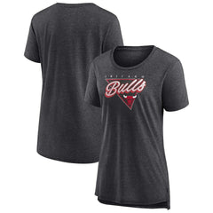 Chicago Bulls Women's True Classics Tri-Blend T-Shirt sale - Heathered Charcoal shop