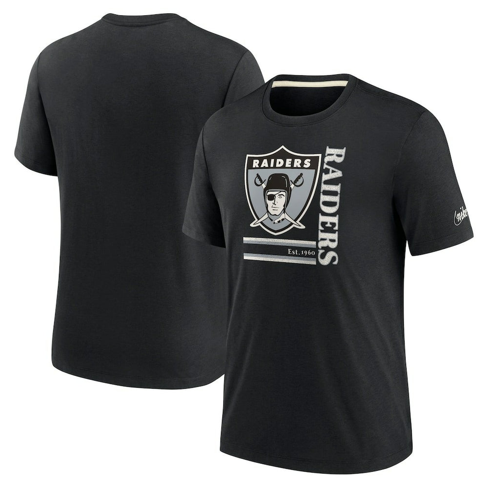 Las Vegas Raiders Wordmark Logo Tri-Blend T-Shirt - Black cheap