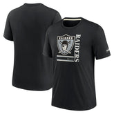 Las Vegas Raiders Wordmark Logo Tri-Blend T-Shirt - Black cheap