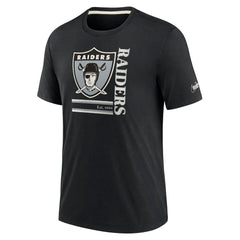 Las Vegas Raiders Wordmark Logo Tri-Blend T-Shirt - Black cheap