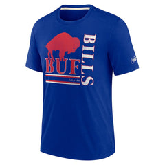 Buffalo Bills Wordmark Logo Tri-Blend T-Shirt - Royal outlet
