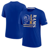 Los Angeles Rams Wordmark Logo Tri-Blend T-Shirt - Royal discount