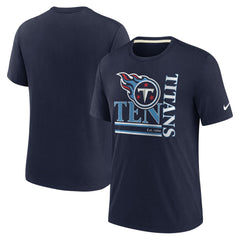 Tennessee Titans Wordmark Logo Tri-Blend T-Shirt - Navy for sale
