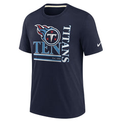 Tennessee Titans Wordmark Logo Tri-Blend T-Shirt - Navy for sale