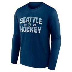 Seattle Kraken Fanatics Skate Or Die Long Sleeve T-Shirt - Deep Sea Blue T-shirts