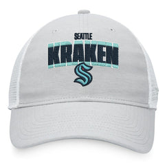 Seattle Kraken Fanatics Team Trucker Snapback Hat - Heather Gray/White Hats